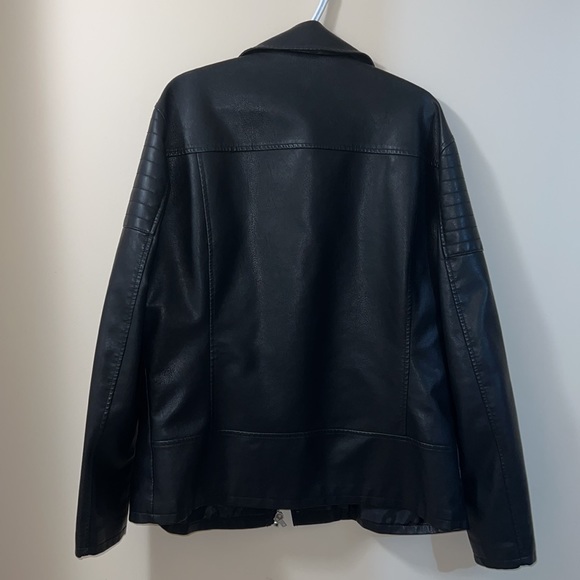 Only & Sons Faux Leather Biker Jacket - Picture 2 of 2